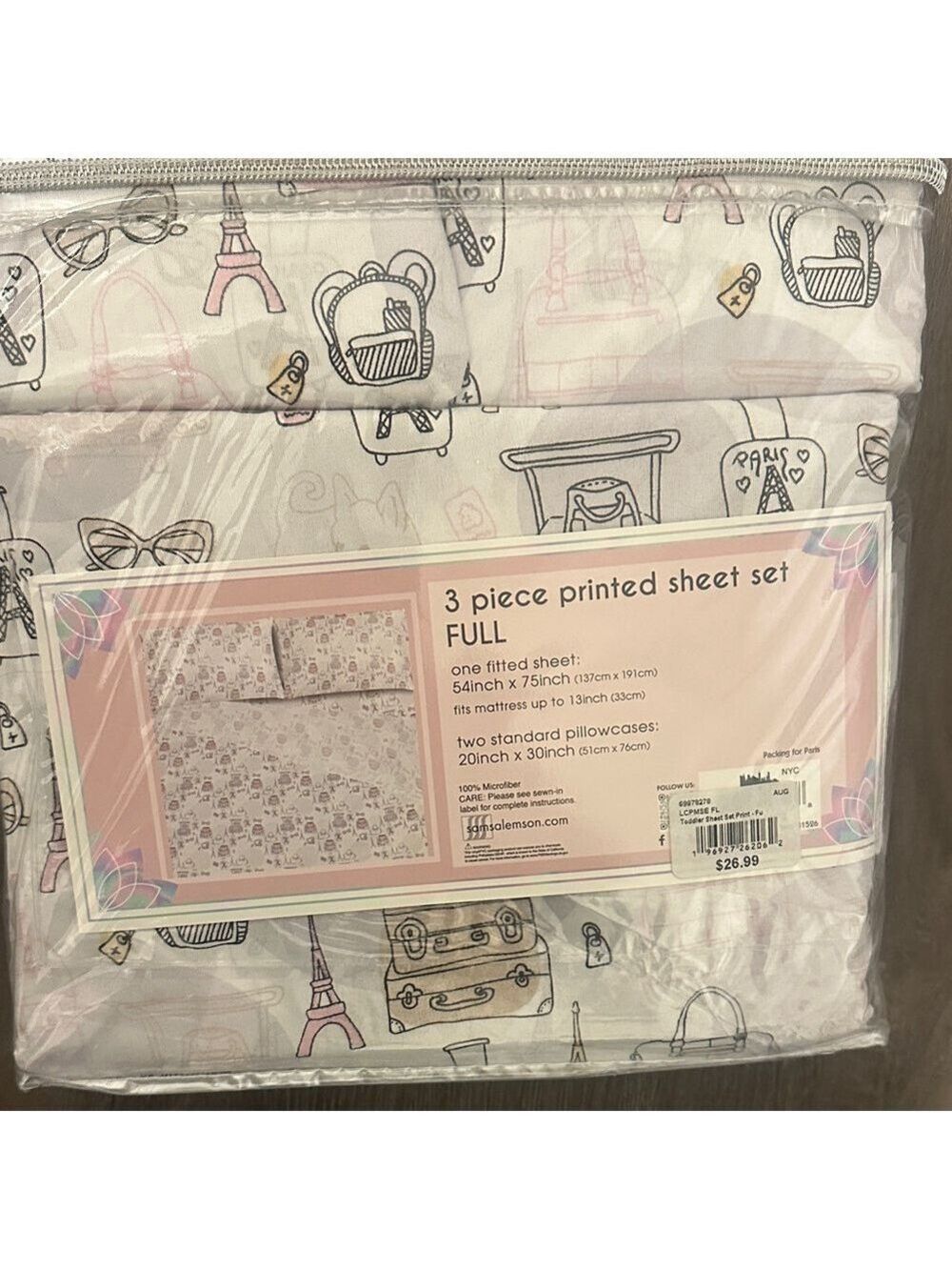 Lulu & Coco 3-Piece Printed Sheet Set full size - Picture 2 of 4